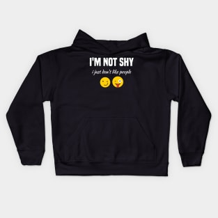 funny self lover, not shy, cool i just don't like people Kids Hoodie